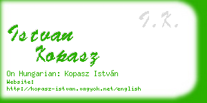 istvan kopasz business card