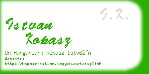 istvan kopasz business card